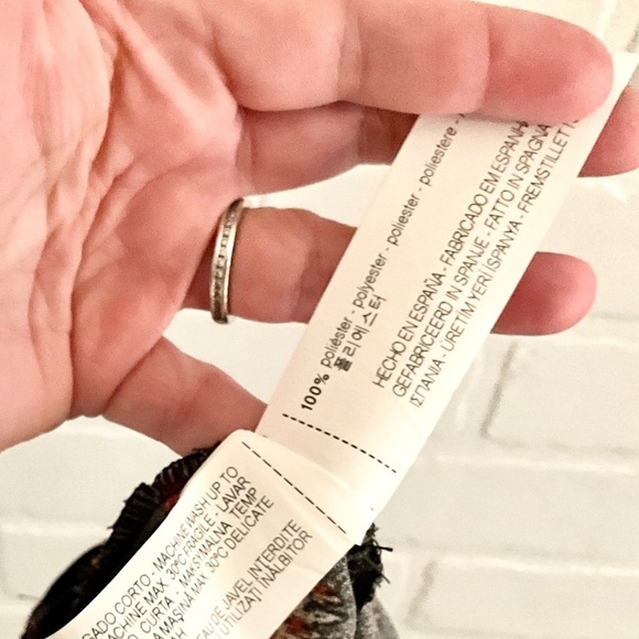 Zara Midi skirt Y2K Ruched Dark Floral Roses Black Red Dark romantic Fairy M - Picture 16 of 16